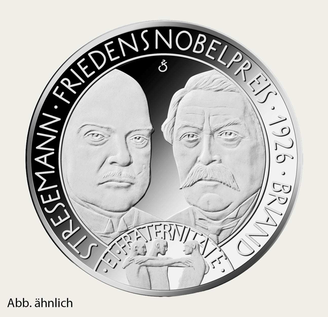35-Euro-Sammlerm&uuml;nze &middot; Friedensnobelpreis Stresemann/Briand, Vorderseite