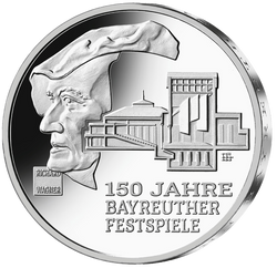 35-Euro-Silberm&uuml;nze Richard Wagner, Bildseite