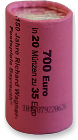 Eine Rolle mit 20 Silberm&uuml;nzen Richard Wagner